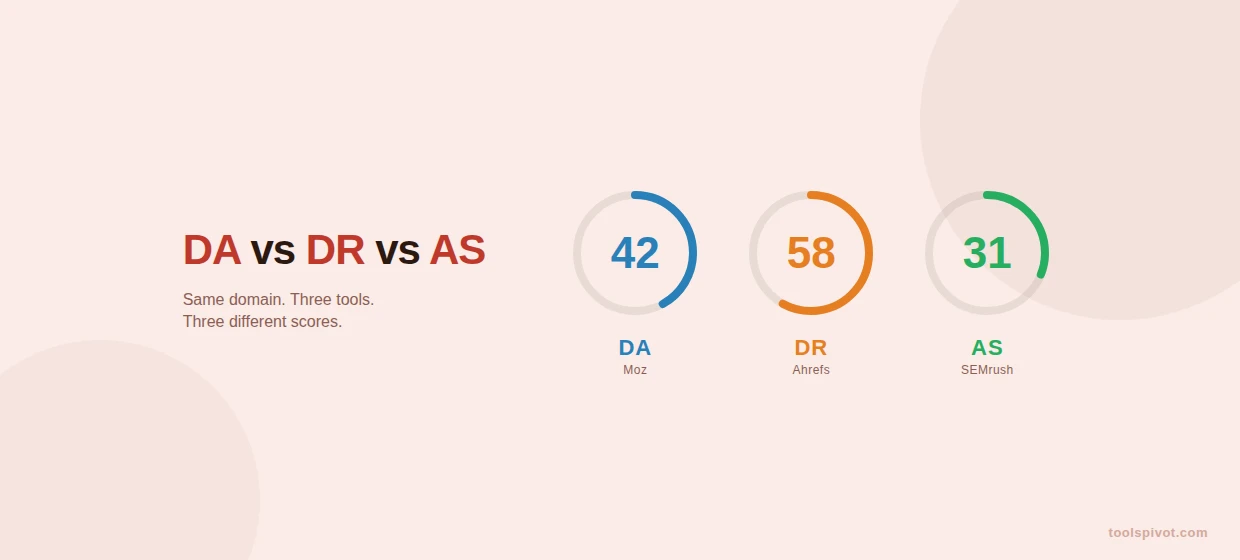 DA vs DR vs AS score comparison