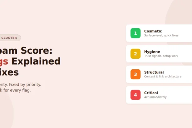 Moz spam score 27 flags 4-tier severity classification