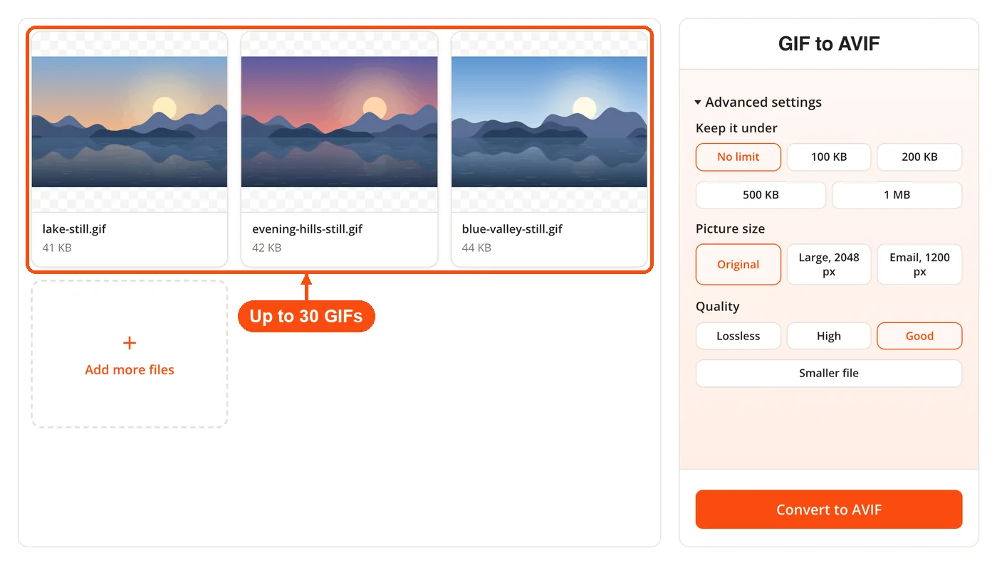 GIF files added as cards