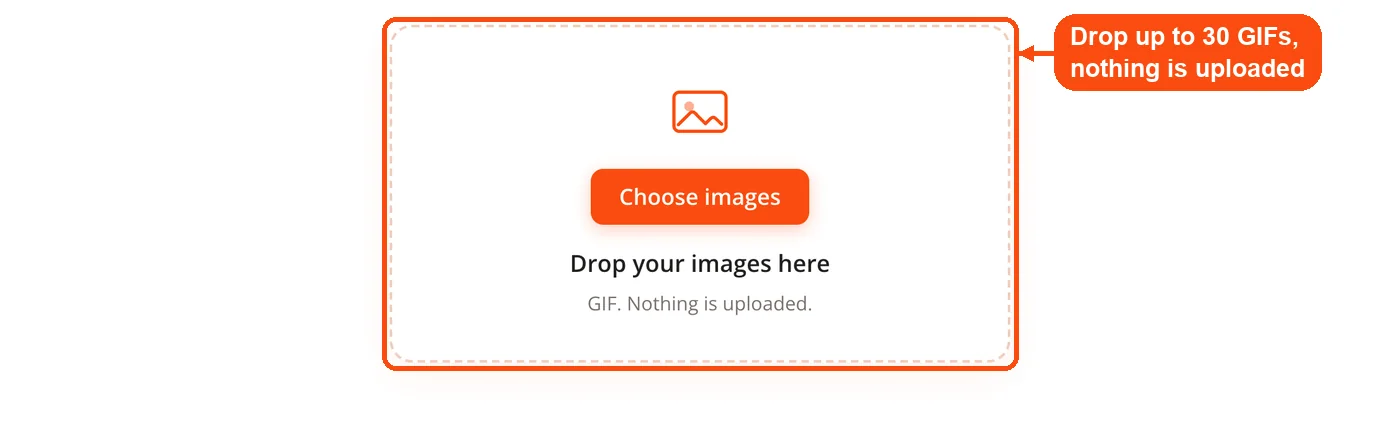 Drop zone for adding GIF files