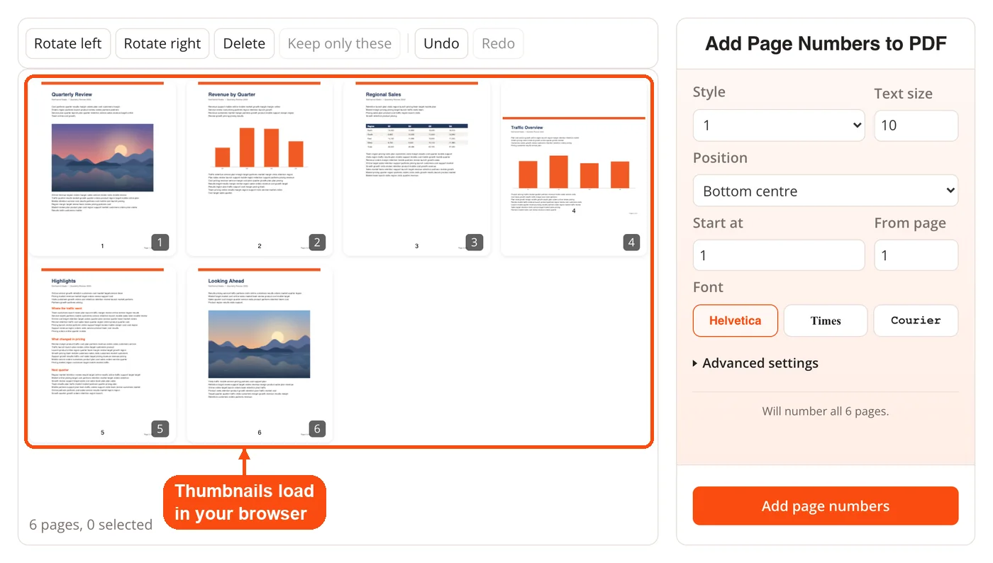 PDF pages shown as thumbnails