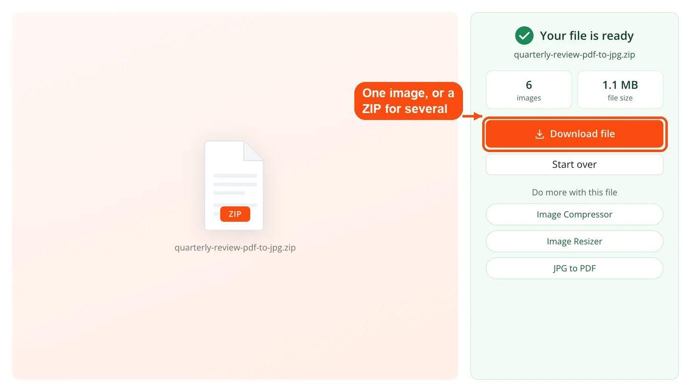 Download button for the JPG images