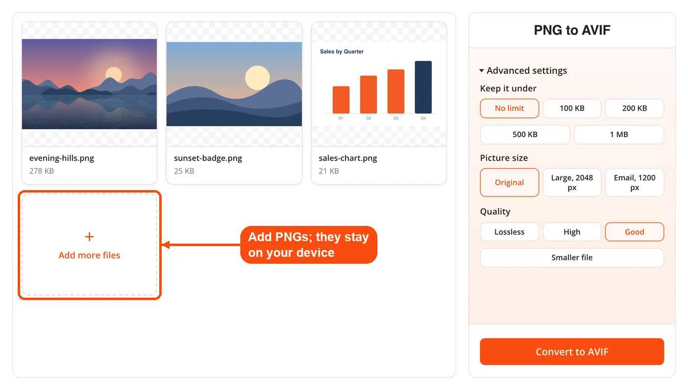 Three PNG images added for conversion