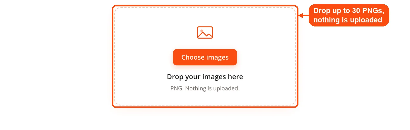 Drop zone for adding PNG files