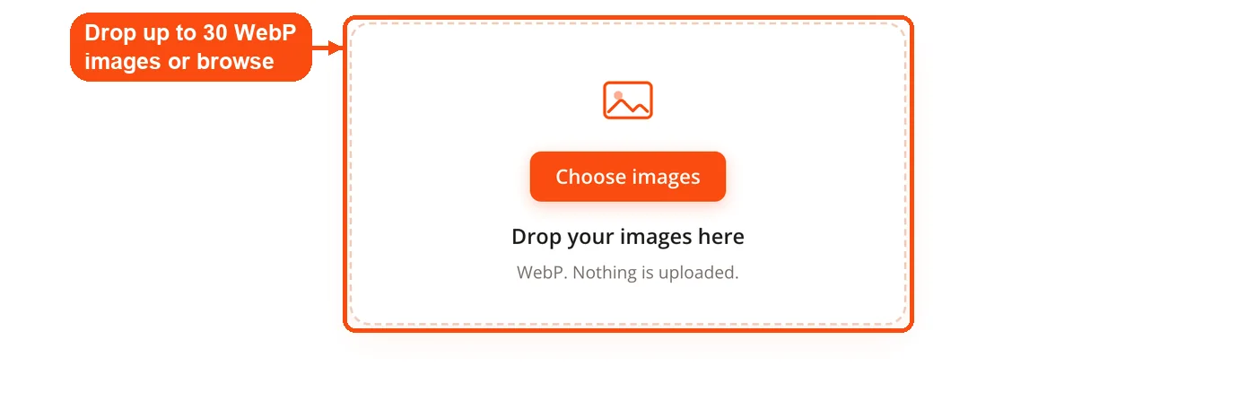 Drop zone for adding WebP files