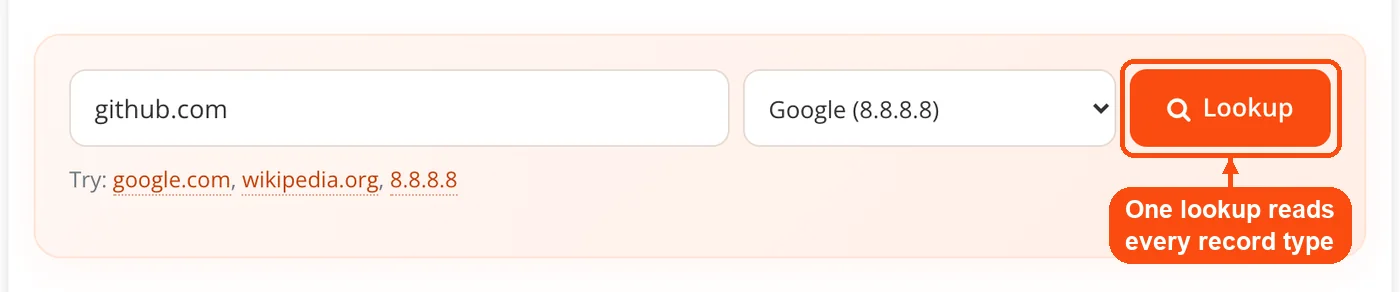 Lookup button that reads every record