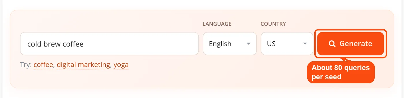 Generate button that runs the expansion
